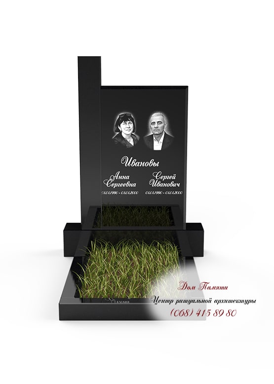 Модель памятника на двоих из гранита - ДВН014