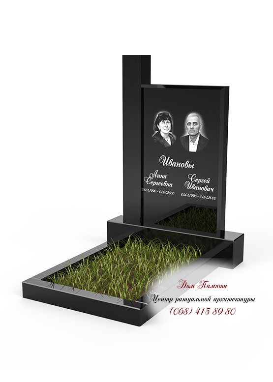 Модель памятника на двоих из гранита - ДВН014