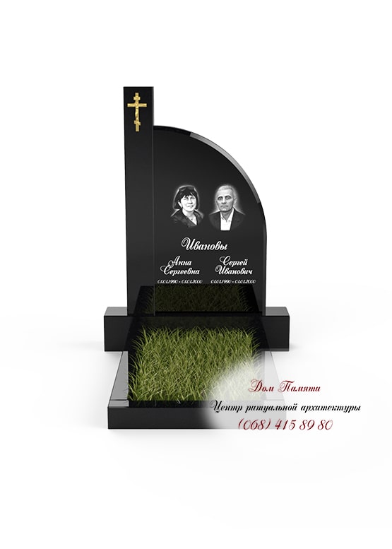 Модель памятника на двоих из гранита - ДВН016