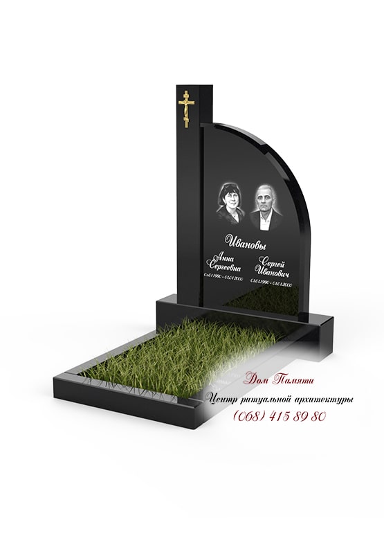 Модель памятника на двоих из гранита - ДВН016