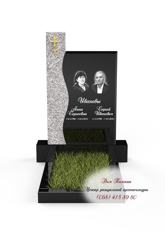 Модель памятника на двоих из гранита - ДВН018