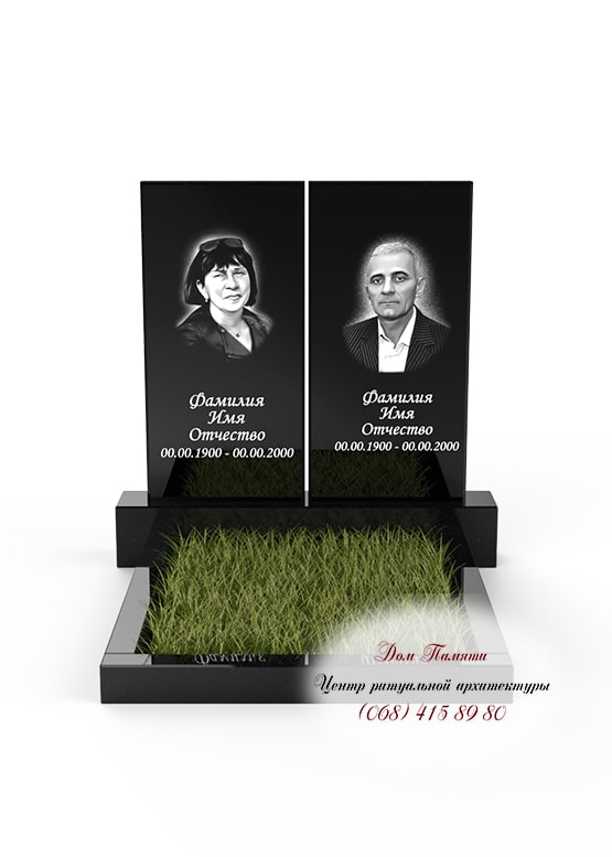 Модель памятника на двоих из гранита - ДВН020