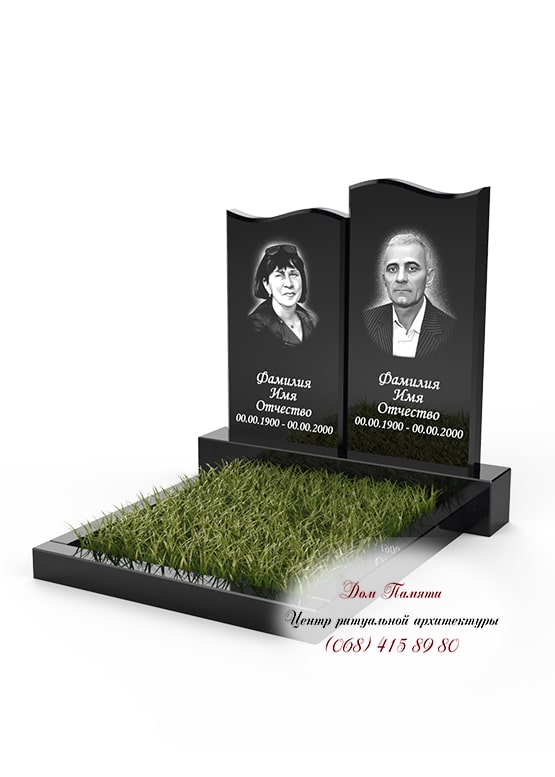 Модель памятника на двоих из гранита - ДВН022