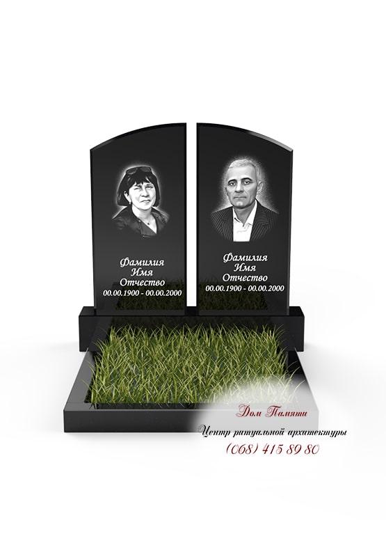 Модель памятника на двоих из гранита - ДВН023