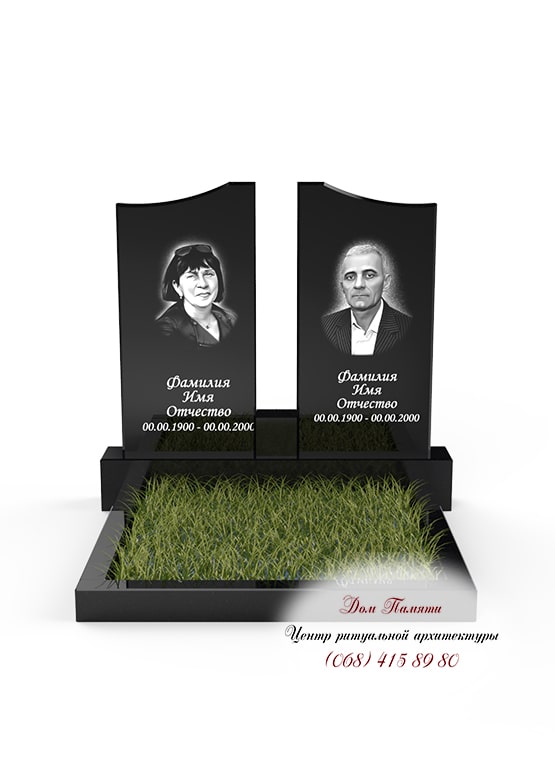 Модель памятника на двоих из гранита - ДВН035