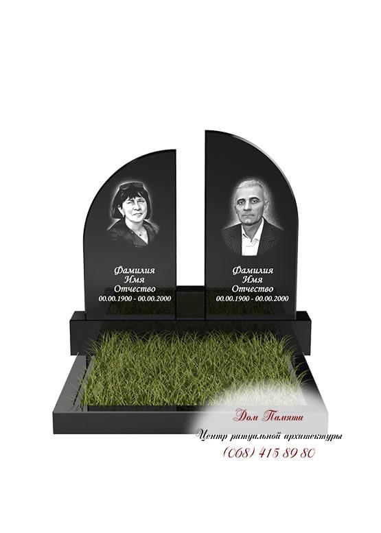 Модель памятника на двоих из гранита - ДВН036