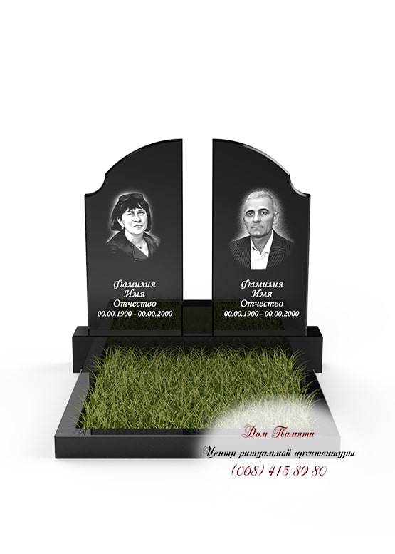 Модель памятника на двоих из гранита - ДВН038