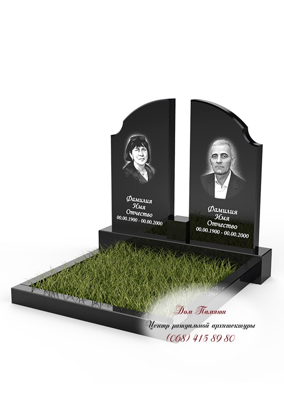 Модель памятника на двоих из гранита - ДВН038