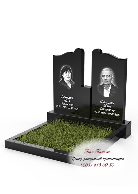 Модель памятника на двоих из гранита - ДВН039