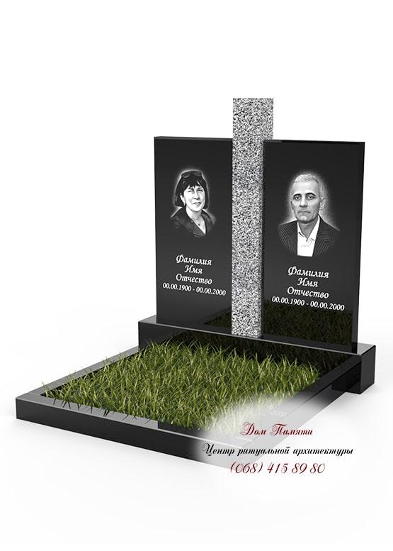Модель памятника на двоих из гранита - ДВН042