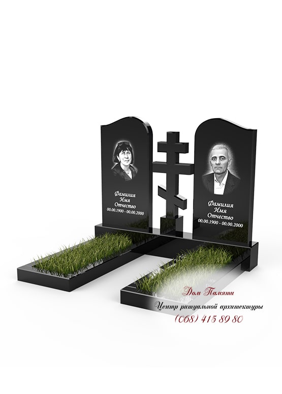 Модель памятника на двоих из гранита - ДВН048