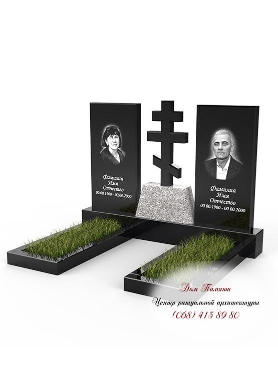 Модель памятника на двоих из гранита - ДВН052