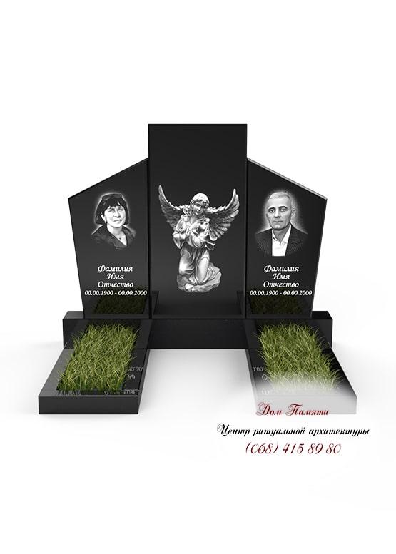 Модель памятника на двоих из гранита - ДВН060