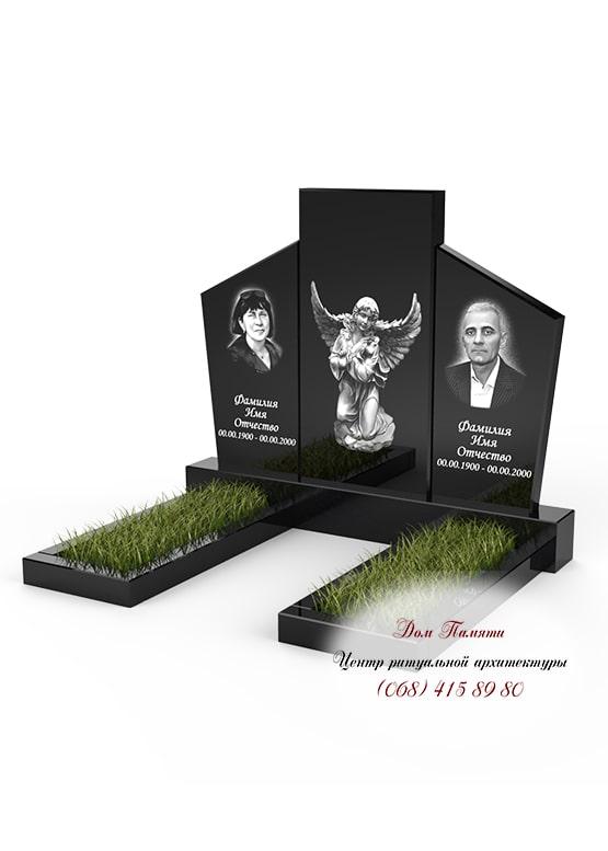 Модель памятника на двоих из гранита - ДВН060