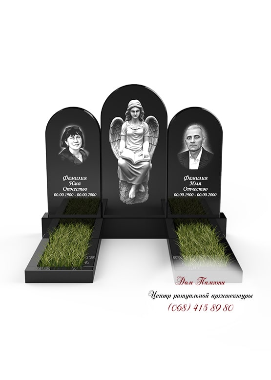 Модель памятника на двоих из гранита - ДВН061