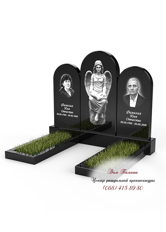 Модель памятника на двоих из гранита - ДВН062