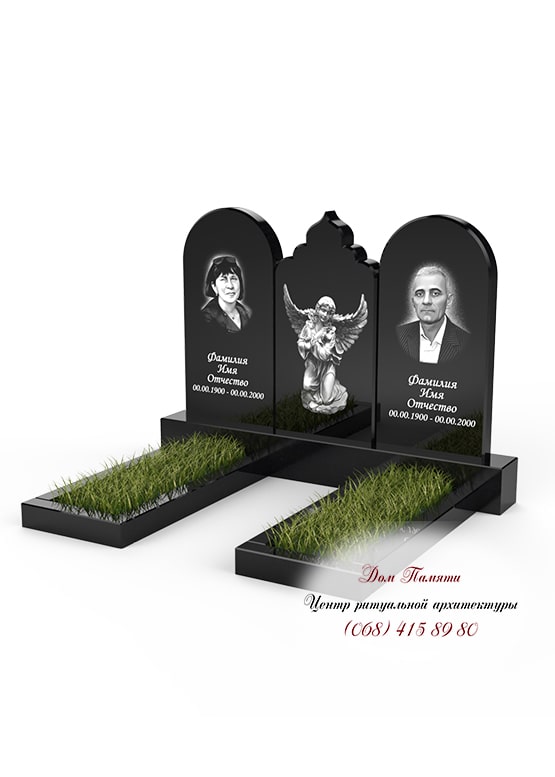 Модель памятника на двоих из гранита - ДВН062