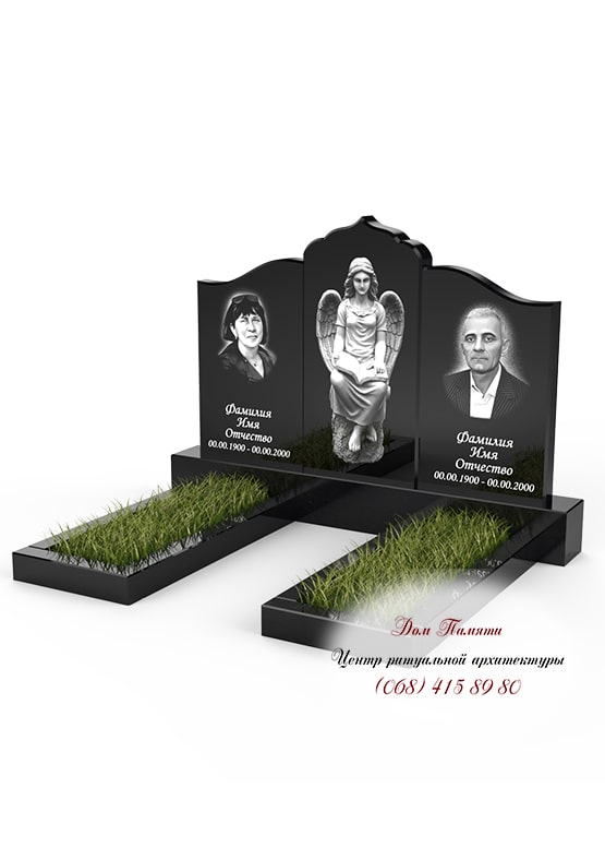 Модель памятника на двоих из гранита - ДВН063