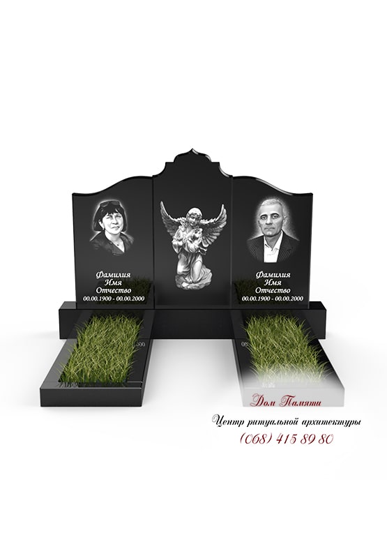 Модель памятника на двоих из гранита - ДВН065