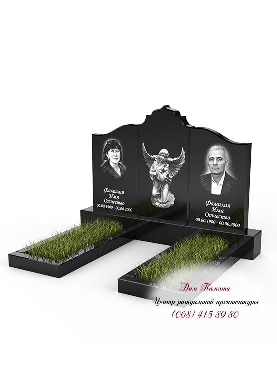 Модель памятника на двоих из гранита - ДВН065