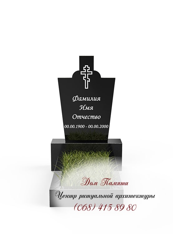 Бюджетная модель памятника из гранита - ЭКО017