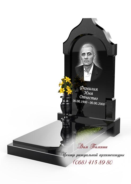 Вертикальная модель элитного памятника из гранита - ЕЛИТ009