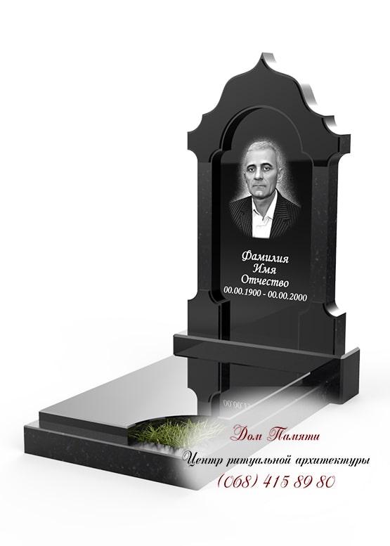 Вертикальная модель элитного памятника из гранита - ЕЛИТ012