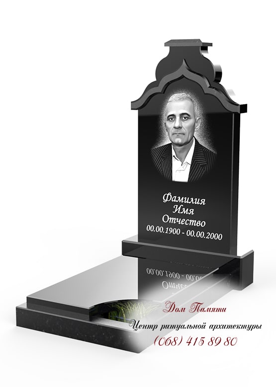 Вертикальная модель элитного памятника из гранита - ЕЛИТ014