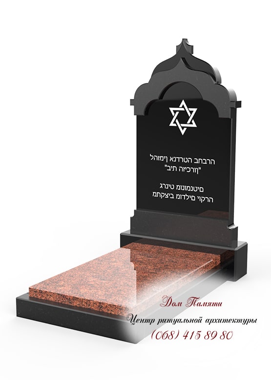 Вертикальная модель элитного памятника из гранита - ЕЛИТ017