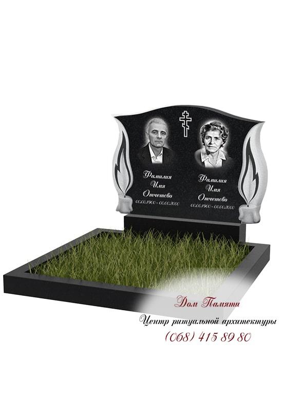 Горизонтальная модель памятника из гранита - ГОР030