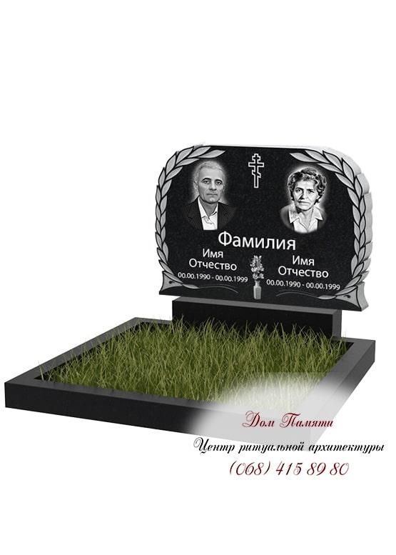 Горизонтальная модель памятника из гранита - ГОР050