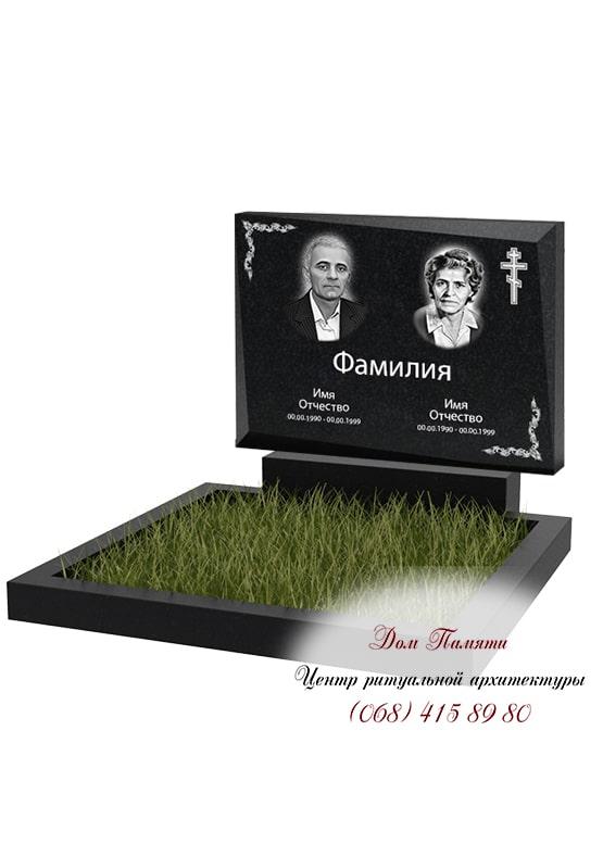 Горизонтальная модель памятника из гранита - ГОР067