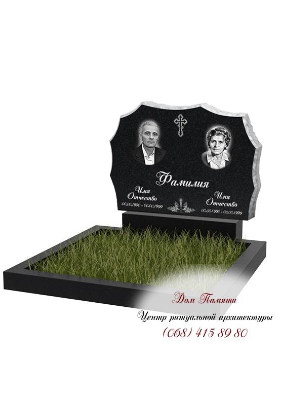 Горизонтальная модель памятника из гранита - ГОР082