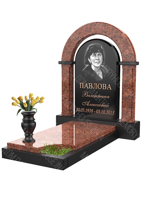 Модель памятника с аркой из гранита - КОЛ001