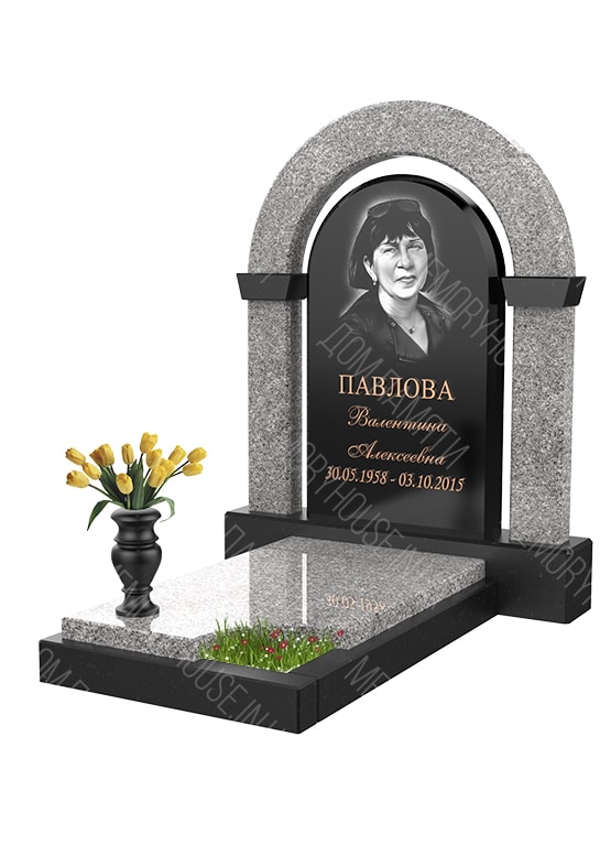 Модель памятника с аркой из гранита - КОЛ002