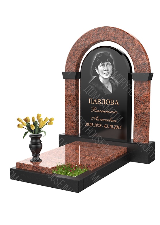 Модель памятника с аркой из гранита - КОЛ002