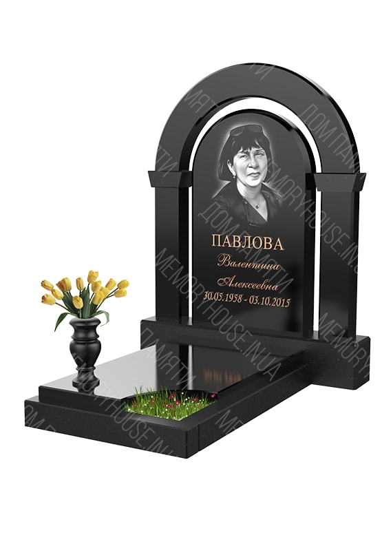 Модель памятника с аркой из гранита - КОЛ002