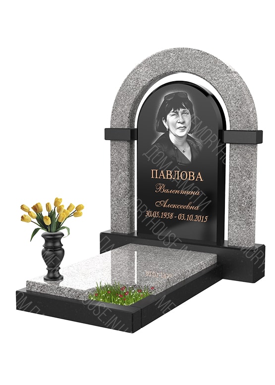 Модель памятника с аркой из гранита - КОЛ003