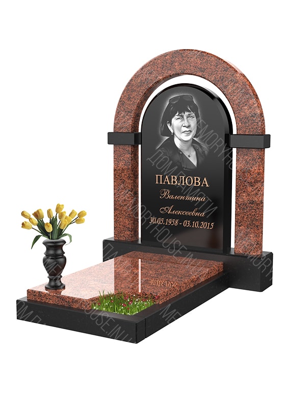 Модель памятника с аркой из гранита - КОЛ003