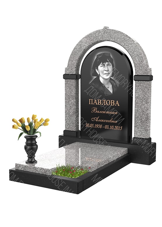 Модель памятника с аркой из гранита - КОЛ005