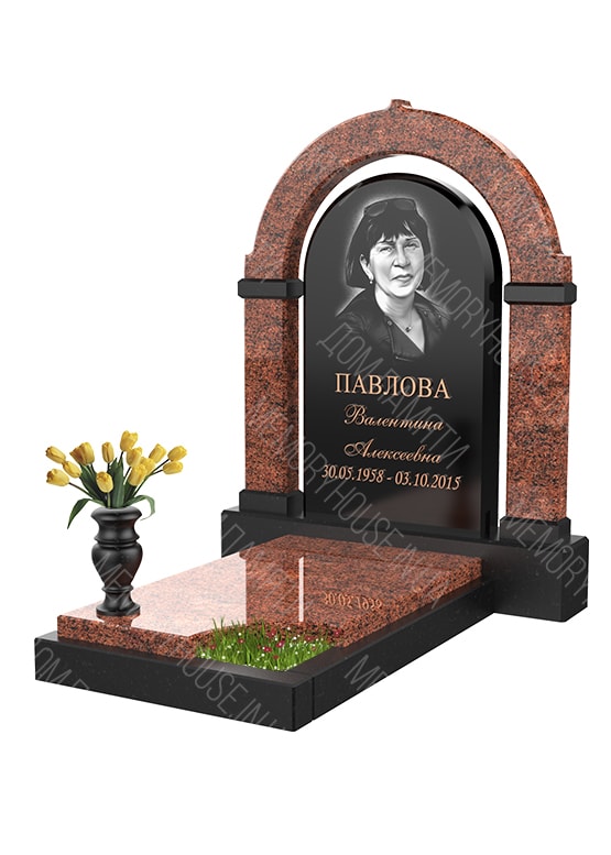 Модель памятника с аркой из гранита - КОЛ005