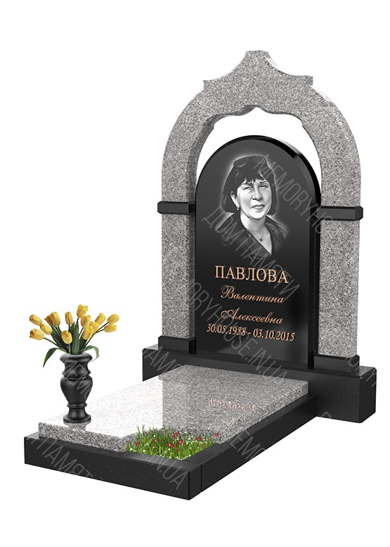 Модель памятника с аркой из гранита - КОЛ007