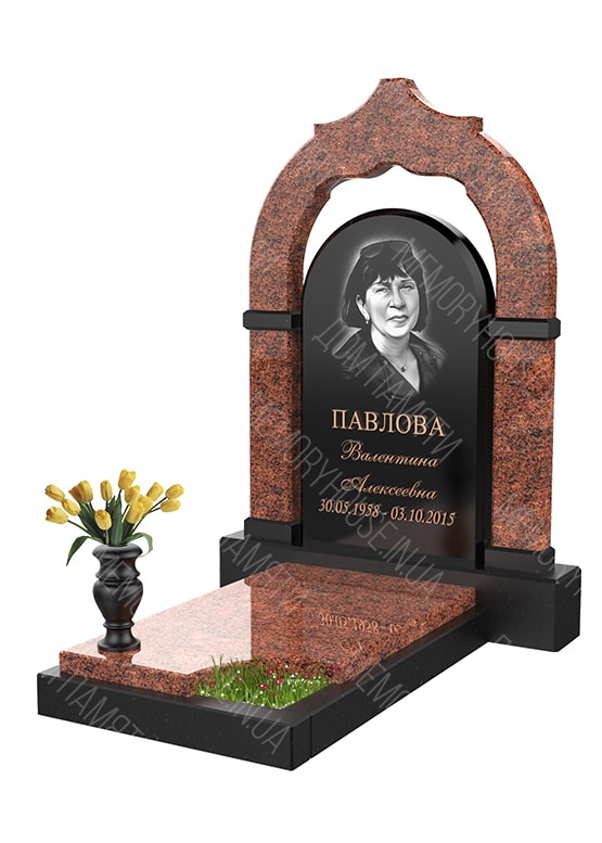 Модель памятника с аркой из гранита - КОЛ007
