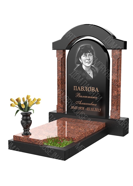 Модель памятника с аркой из гранита - КОЛ008
