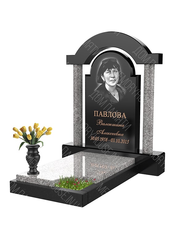 Модель памятника с аркой из гранита - КОЛ009