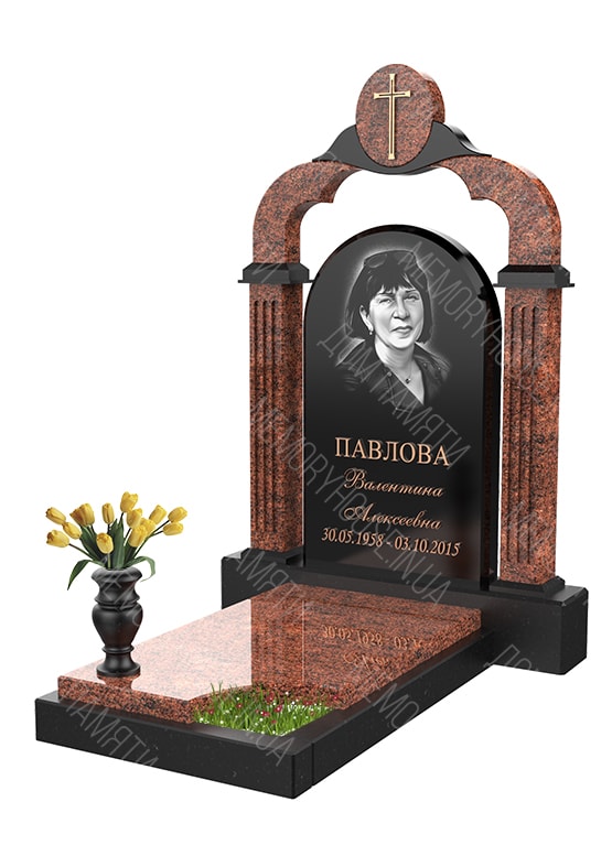 Модель памятника с аркой из гранита - КОЛ011