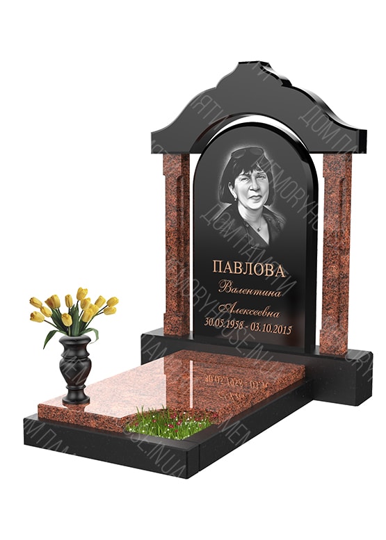 Модель памятника с аркой из гранита - КОЛ012
