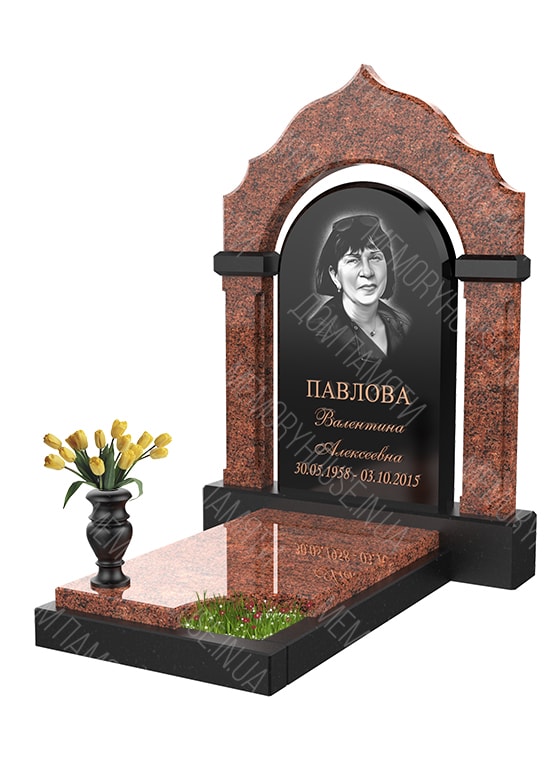 Модель памятника с аркой из гранита - КОЛ013