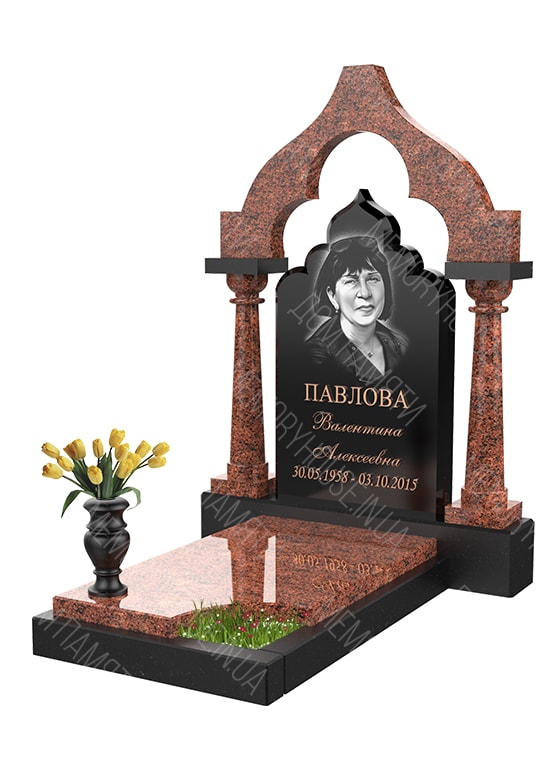 Модель памятника с аркой из гранита - КОЛ014