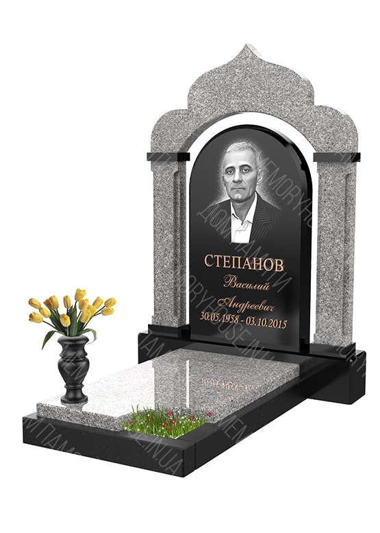 Модель памятника с аркой из гранита - КОЛ015